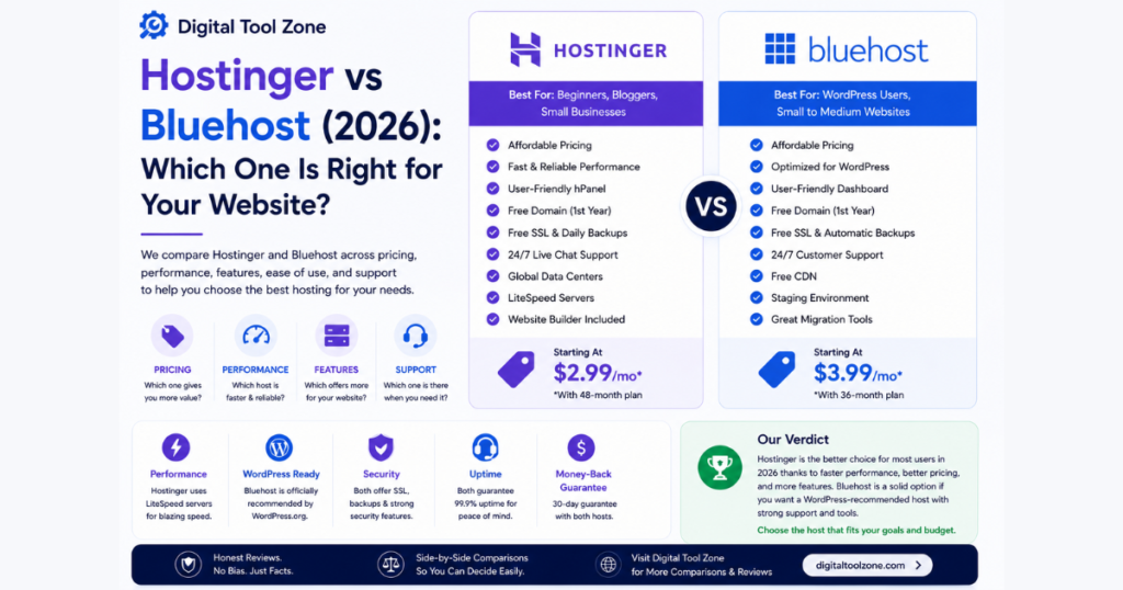 Hostinger vs Bluehost