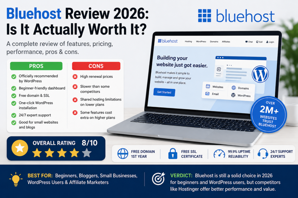 Bluehost Review 2026: Is It Actually Worth It?