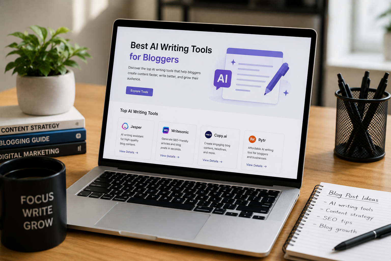 Best AI writing tools for bloggers